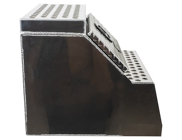 Buyers Aluminum Step Box - Heavy Duty - Diamond Tread - 24 x 28 x 24 Inches