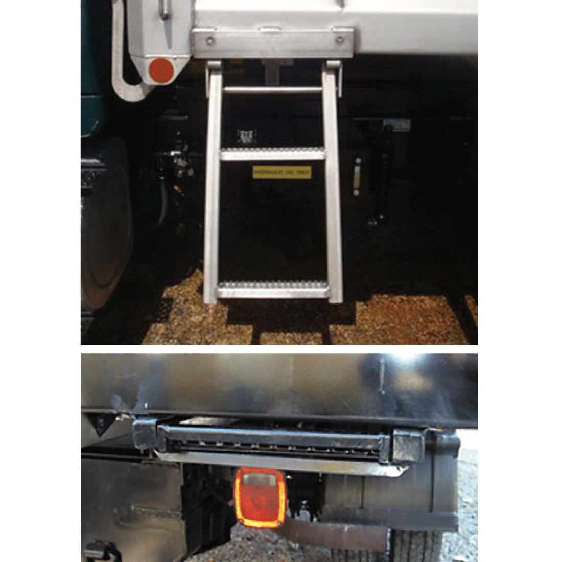 2-Rung Retractable Truck Step - Black