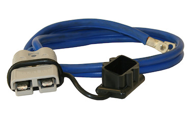 Battery Side Booster Cables - 6 Feet - Gray Quick Connect