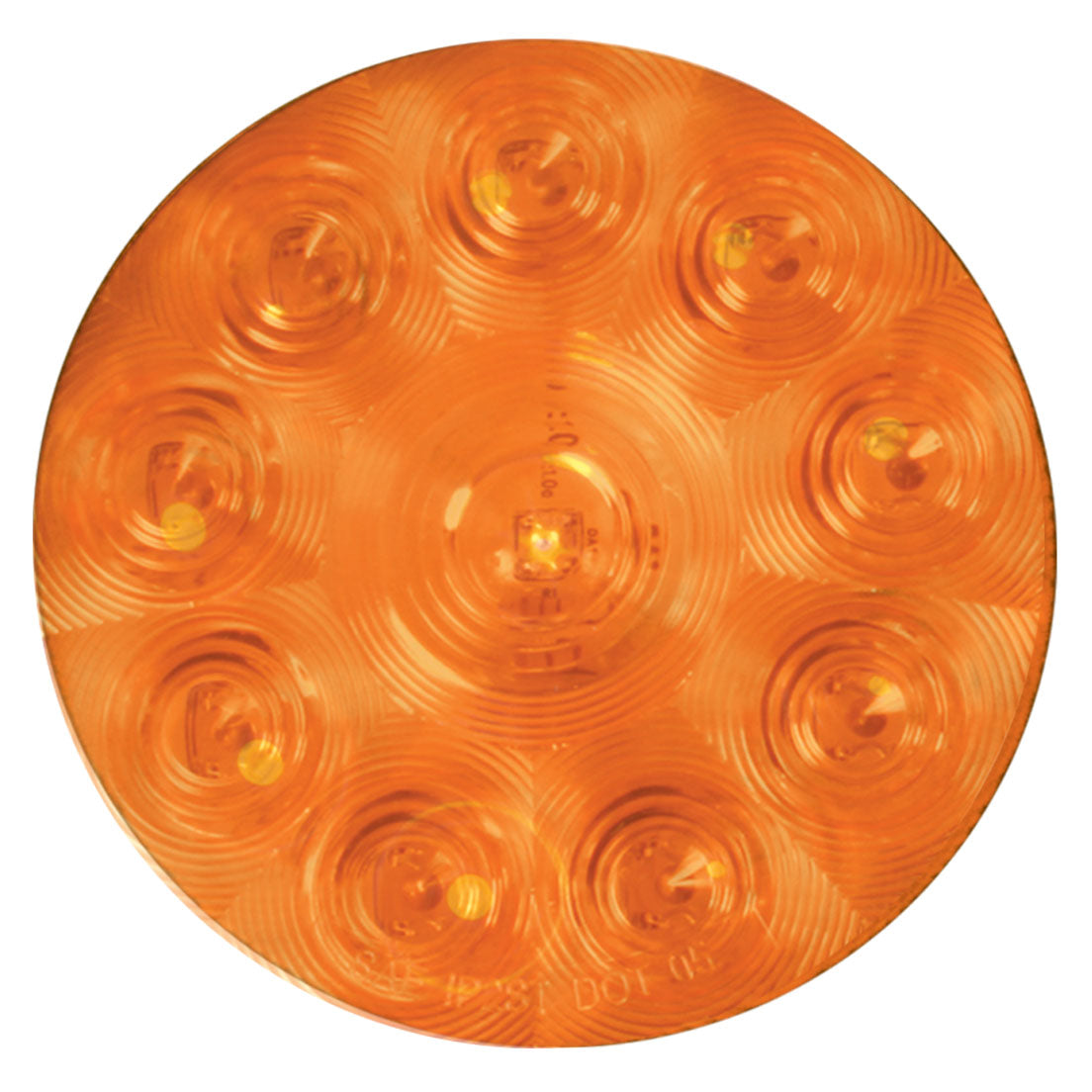 4 Inch Round Flat Back LED Turn Light - Amber - Turn Signal - No Bezel