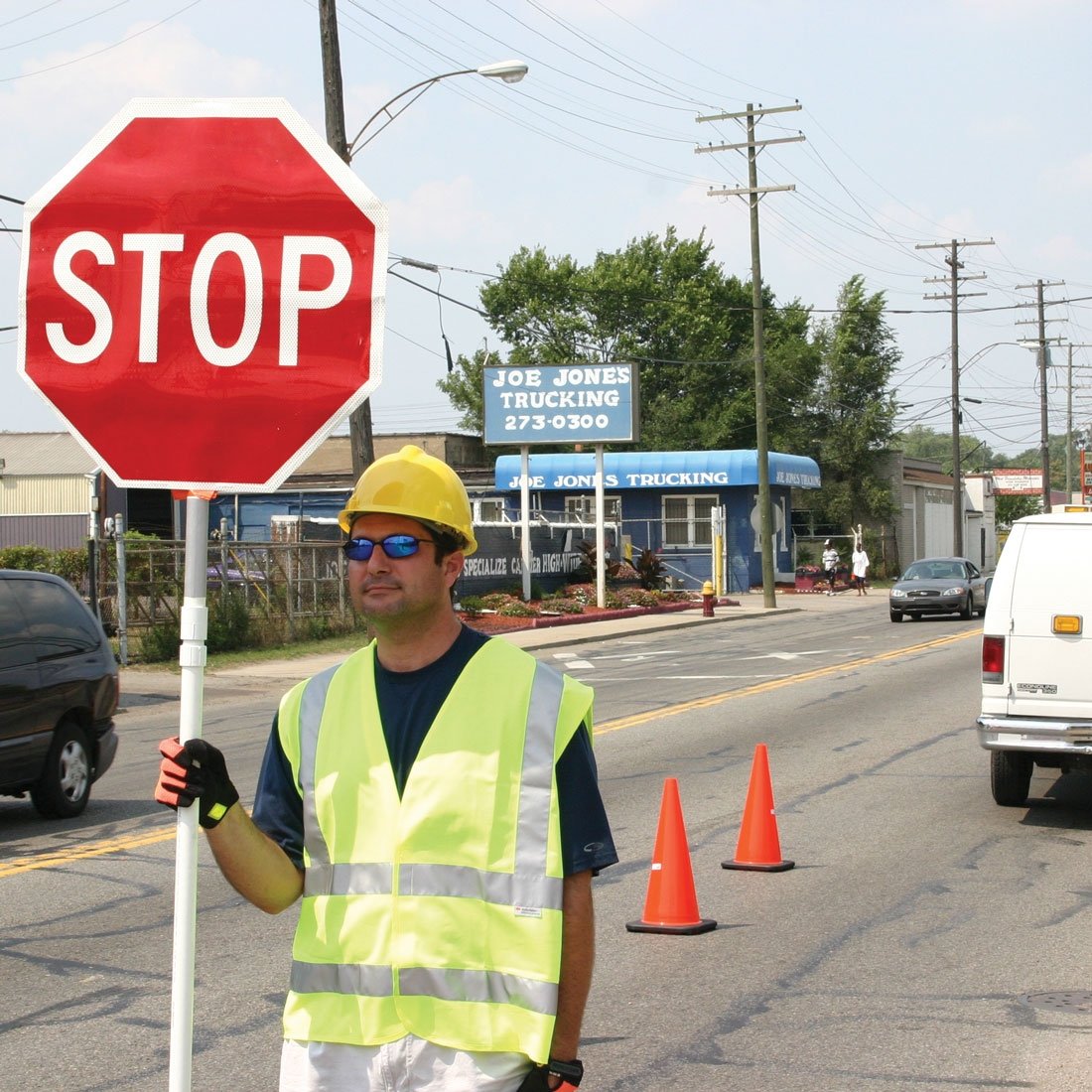 Roll-Up Stop/Slow Paddle - 18 Inch