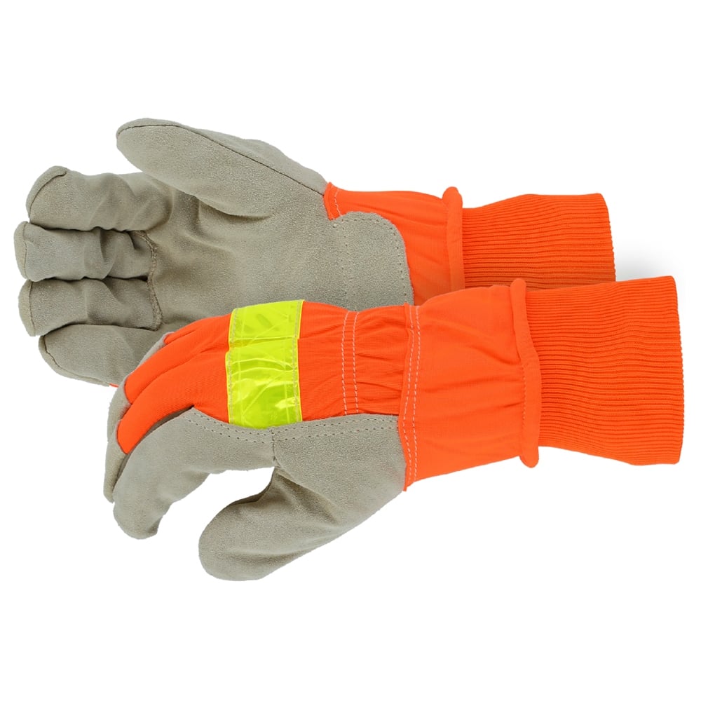High-Viz Reflective Winter Work Gloves - Pair - L