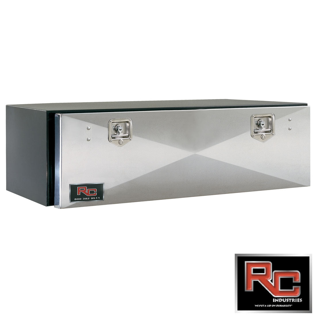 Black Steel Stainless-Door Underbody Toolbox - 24"H x 24"D x 60"L
