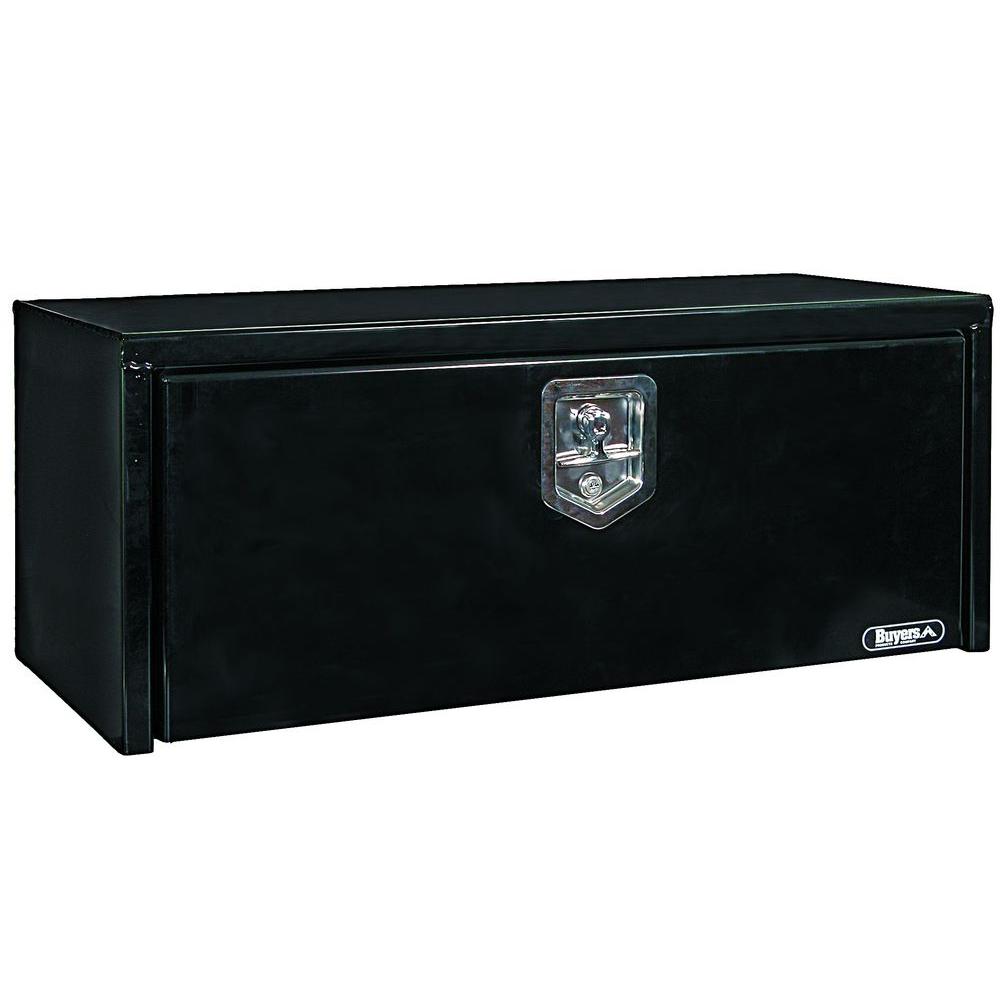 Black Steel Toolbox - One Door - One Latch - 24"H x 24"D x 36"L