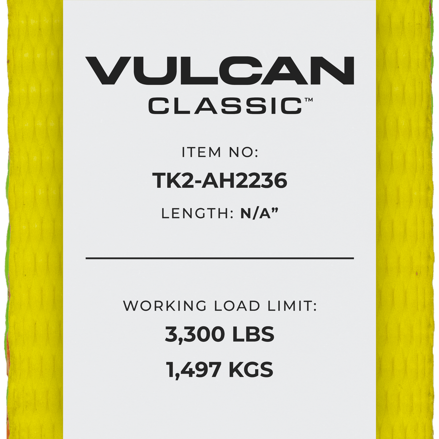 VULCAN Complete Axle Tie Down System - 2 Inch - Classic Yellow Series