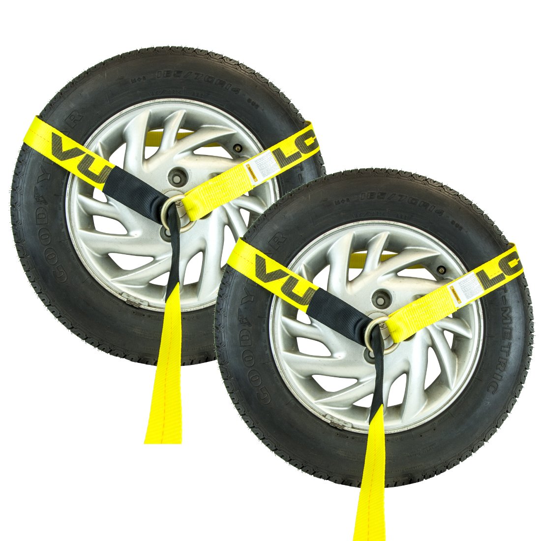 Cinghie Per Ruote VULCAN Wheel Dolly, Set Da 4, Universali Con O-ring, Per Trasporto Veicoli