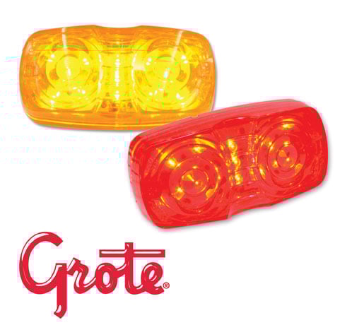 Grote Square 13 Diode LED Lamp - Red