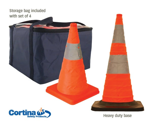 Pack and Pop Collapsible Cones - 28 Inch - Set of 4