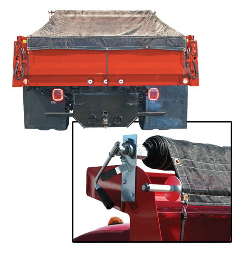 dump tarp truck Buyers Products Aluminum Tarp System With Mesh Tarp 7-1/2 x 18 Foot, DTR7518