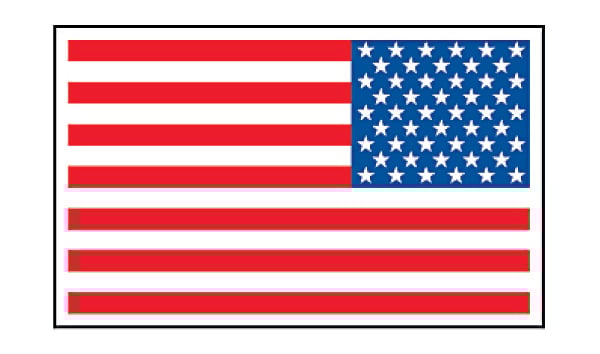 U.S. Flag Decal - Left