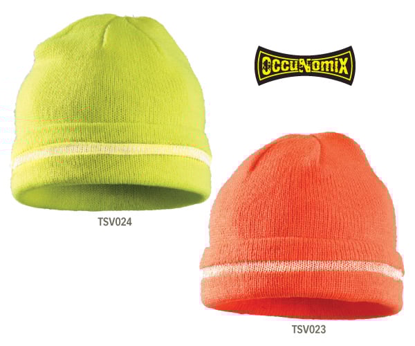 Reflective High-Viz Knit Hat - Orange - One Size