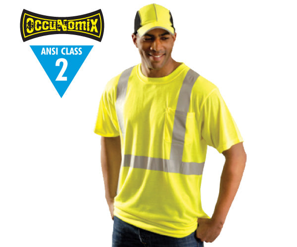 Reflective Wicking T-Shirt Ansi Class 2 Lime - 5XL