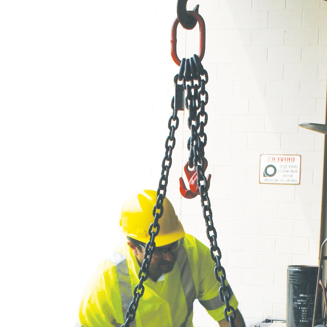 VULCAN Single Leg Mechanical Lifting Sling with Grab Hook - 3/8 Inch - Grade 80 - 5 Feet