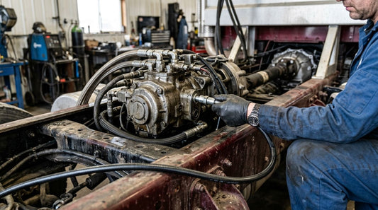 How to connect a PTO cable to a wrecker's hydraulic pump
