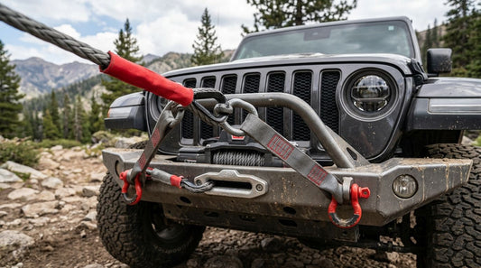 Can a v-bridle be used with a synthetic winch rope?