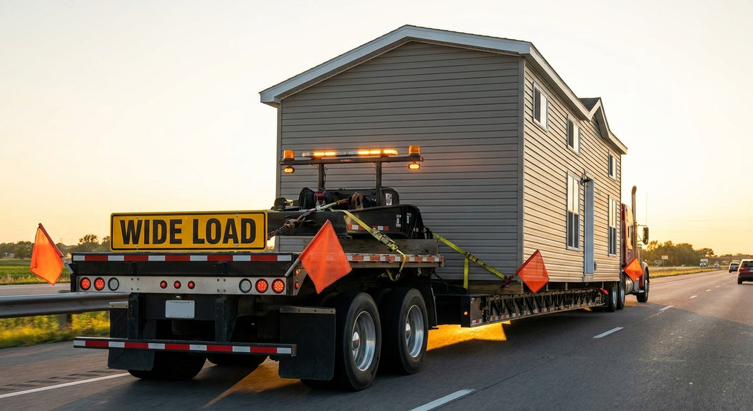 Wide load accessories for modular home transport