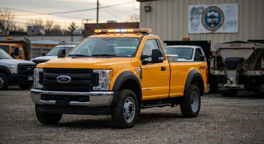 Light bars for municipal and public works fleet trucks