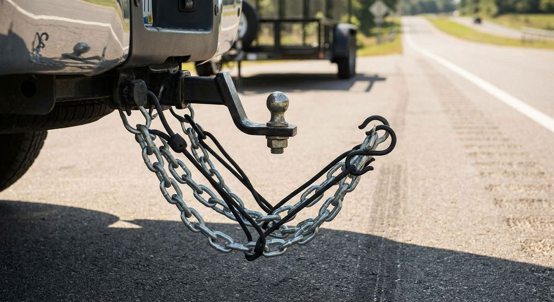 How to prevent trailer safety chains from dragging on the road
