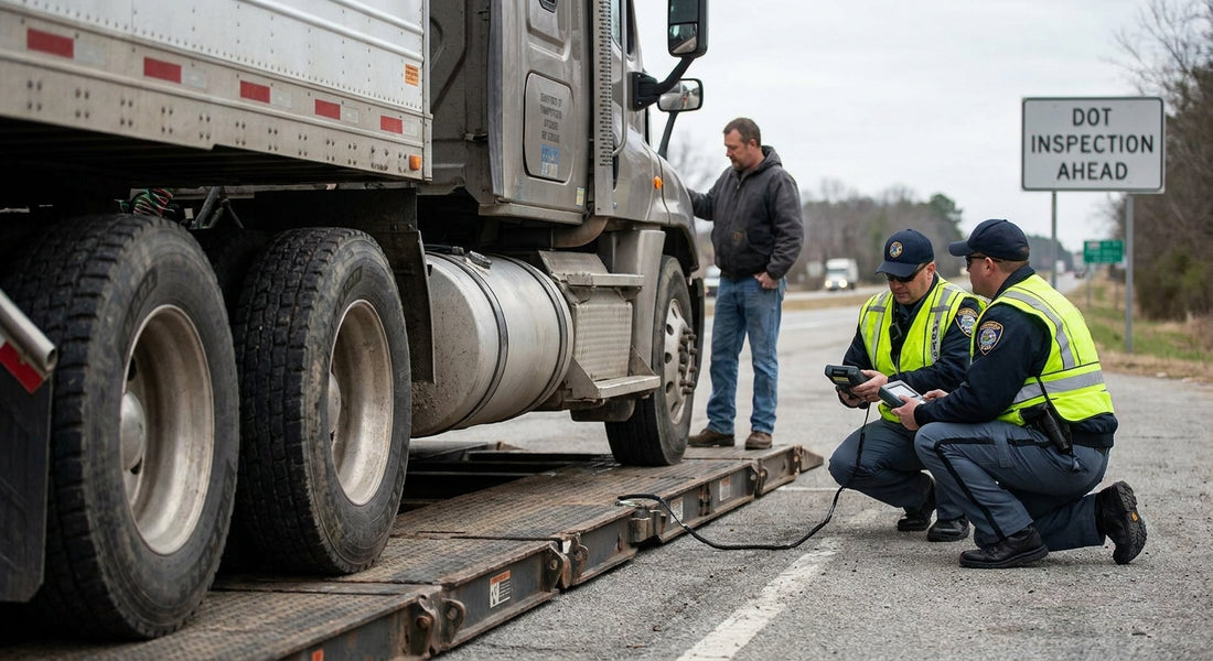 Portable truck scales for DOT weight checks