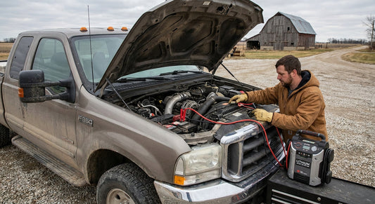 How to jump start a diesel truck with a booster pack