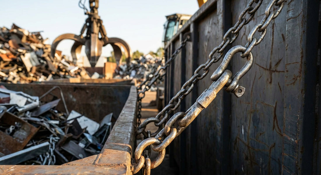 Chain connectors for scrap and recycling hauling