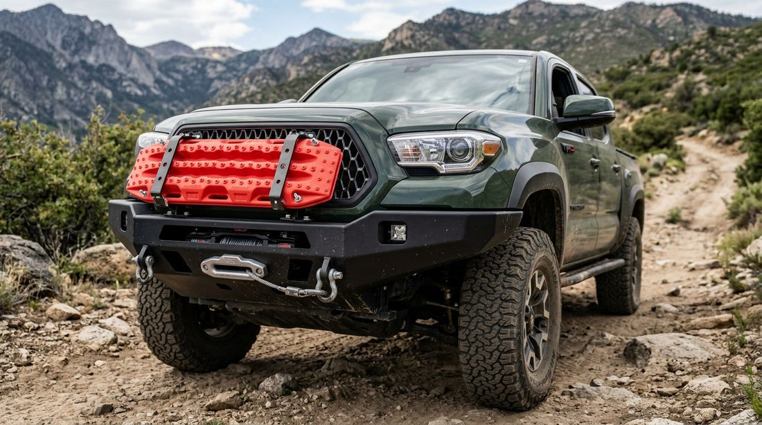 How to mount traction boards to a winch bumper