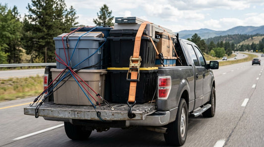 Is it legal to use bungee cords instead of ratchet straps?