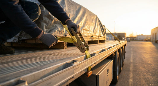 How to use ratchet straps on a flatbed load