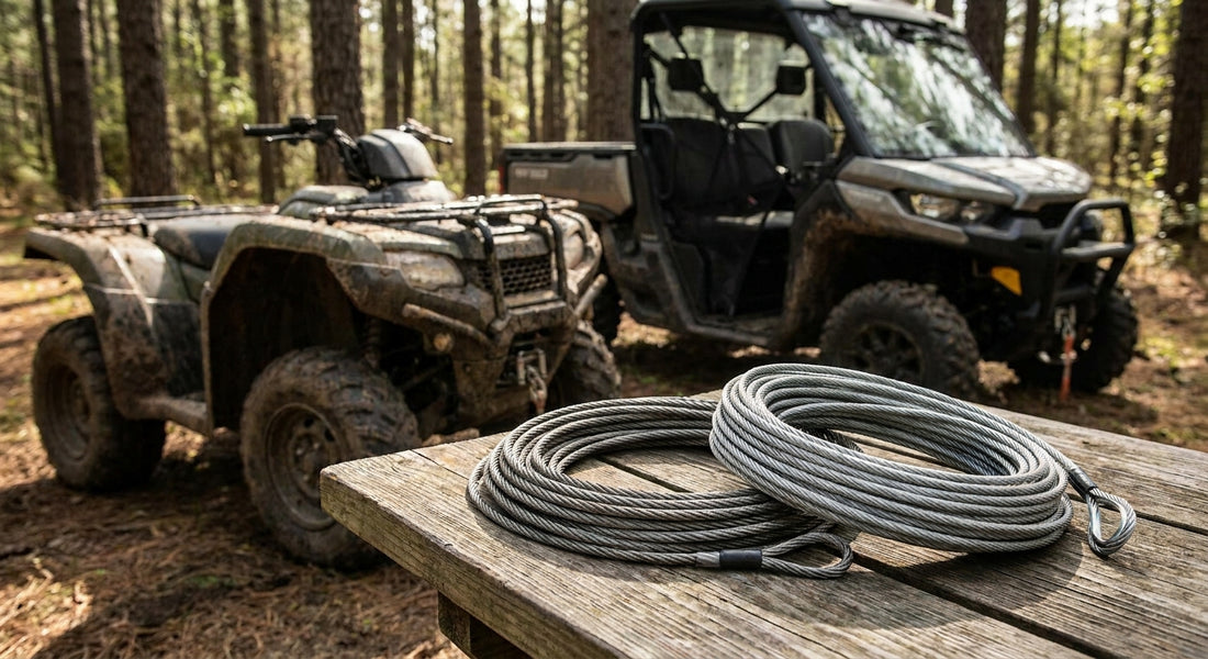 Winch cables for ATV and UTV recovery
