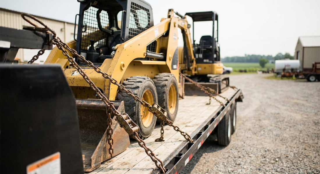 Best tie-down chains for skid steer and mini excavator transport