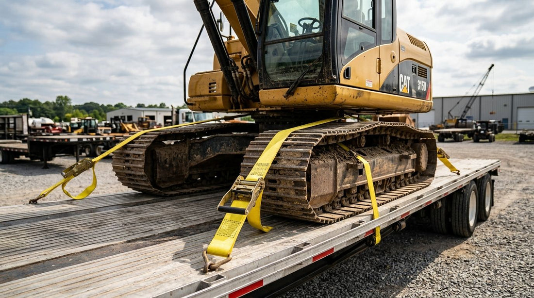 Can ratchet straps be used to secure heavy equipment on a flatbed?
