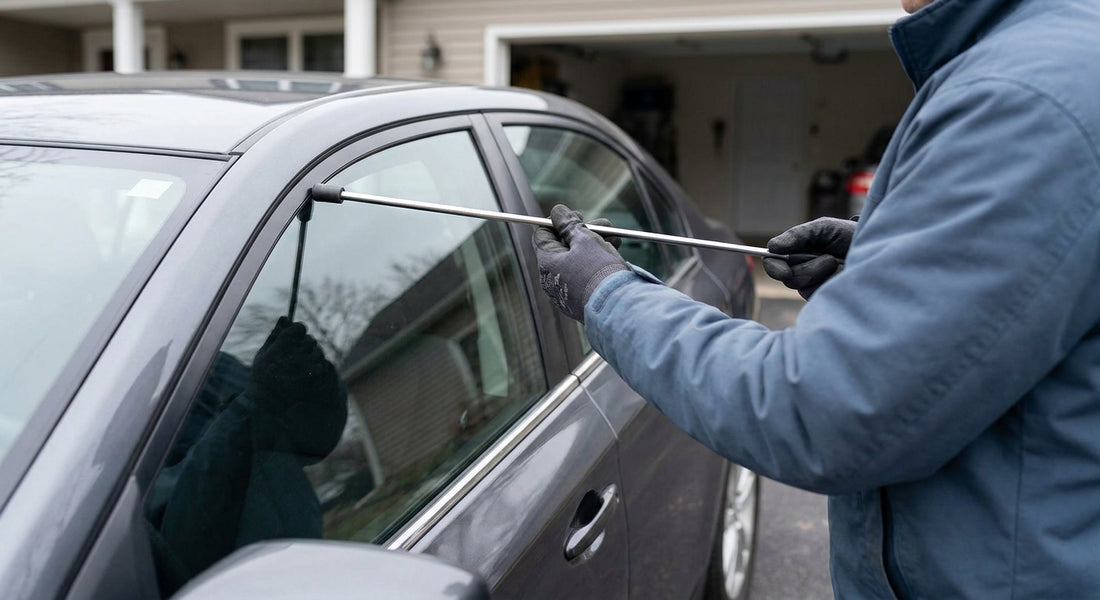 How to use a long reach lockout tool on a car