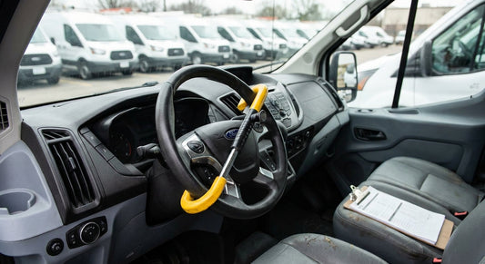 Steering wheel locks for fleet vehicles
