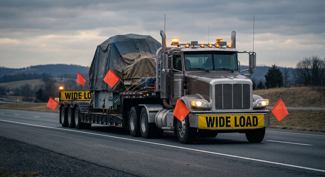 How to display wide load signs legally on a truck