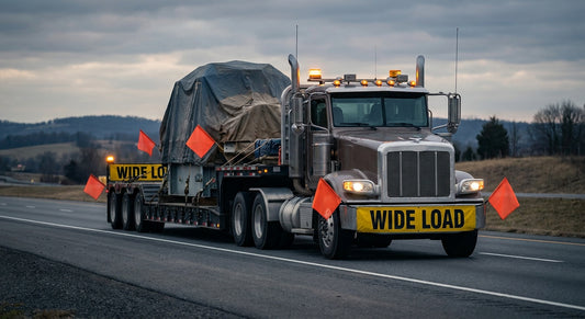 How to display wide load signs legally on a truck