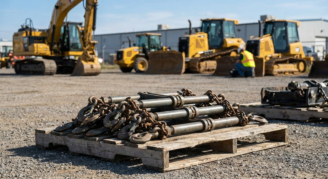 Load binders for construction equipment rental yards