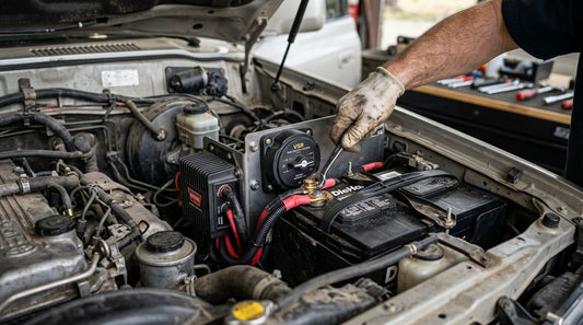 How to connect a winch control box to a dual-battery isolator