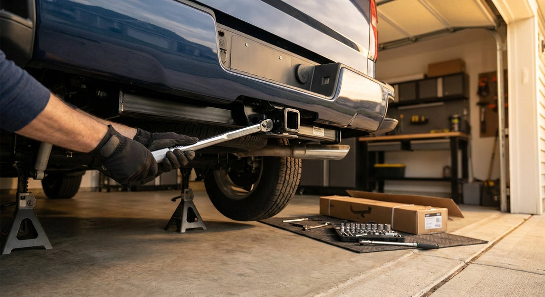 How to install a trailer hitch receiver on a pickup