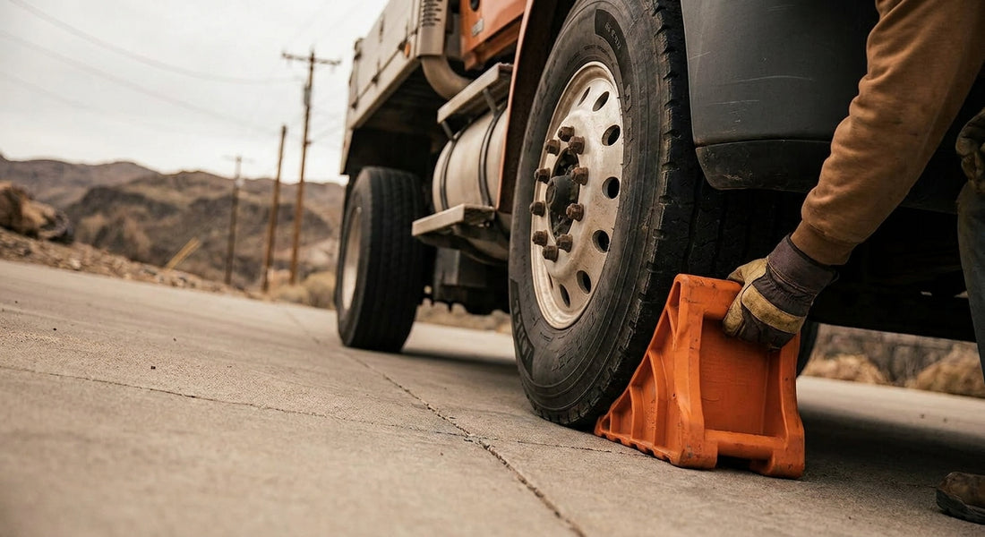 How to use wheel chocks on a slope safely
