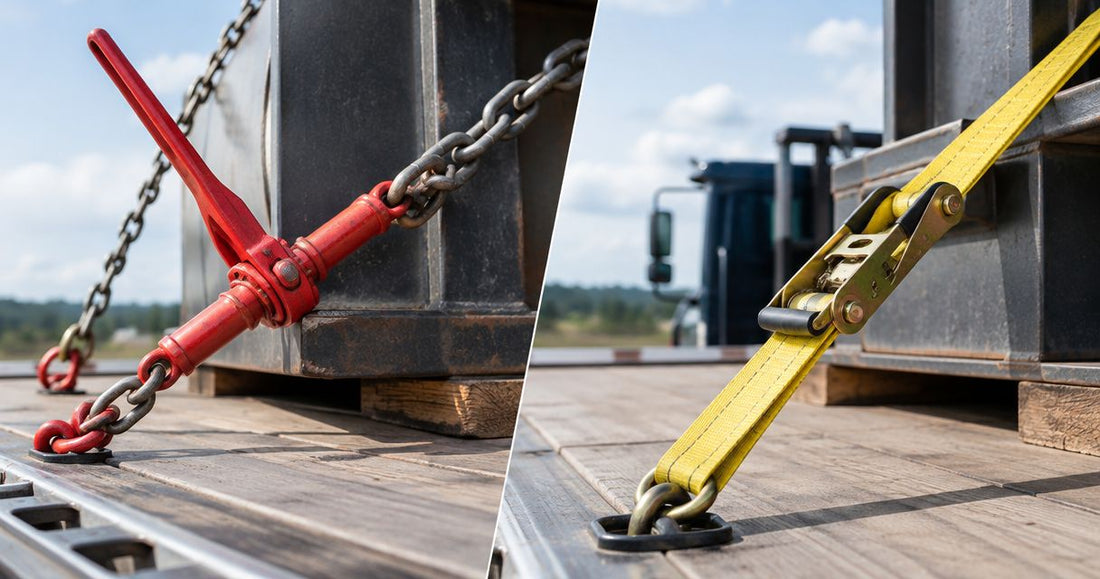 Is a chain binder stronger than a ratchet strap for loads?