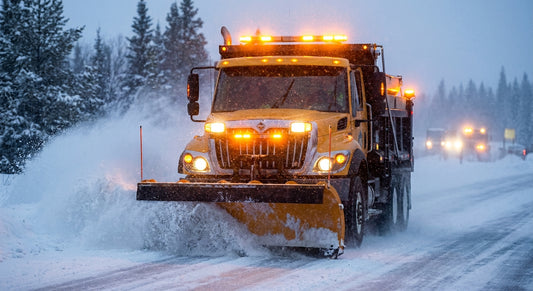 Amber strobe lights for snow plows