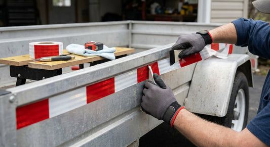 How to apply DOT reflective tape on a trailer