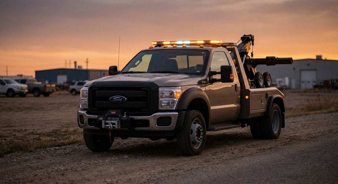 Light bars for repo and recovery trucks