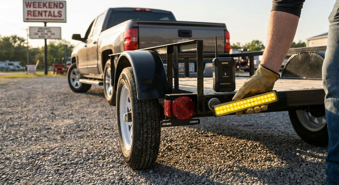 Wireless tow light kits for weekend trailer rentals