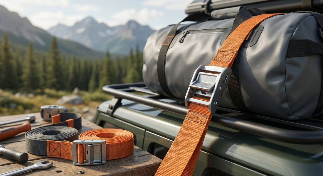 Cam buckle straps for lightweight cargo securement