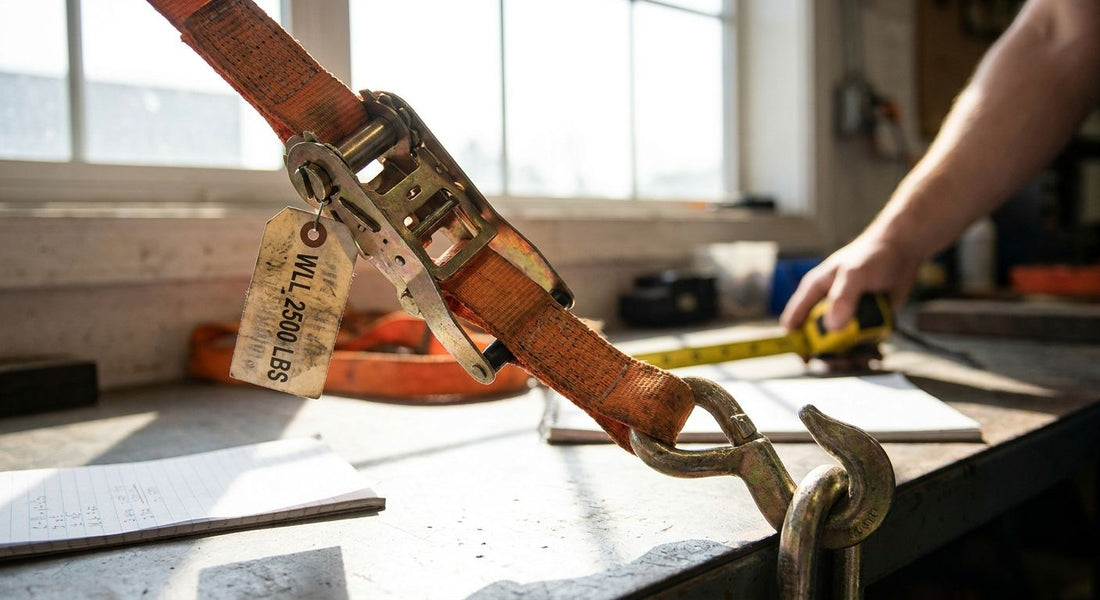 How to calculate working load limit for ratchet straps