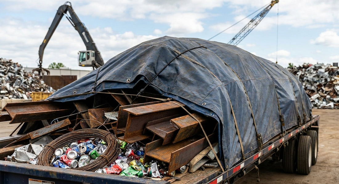 Tarps for scrap metal and recycling loads