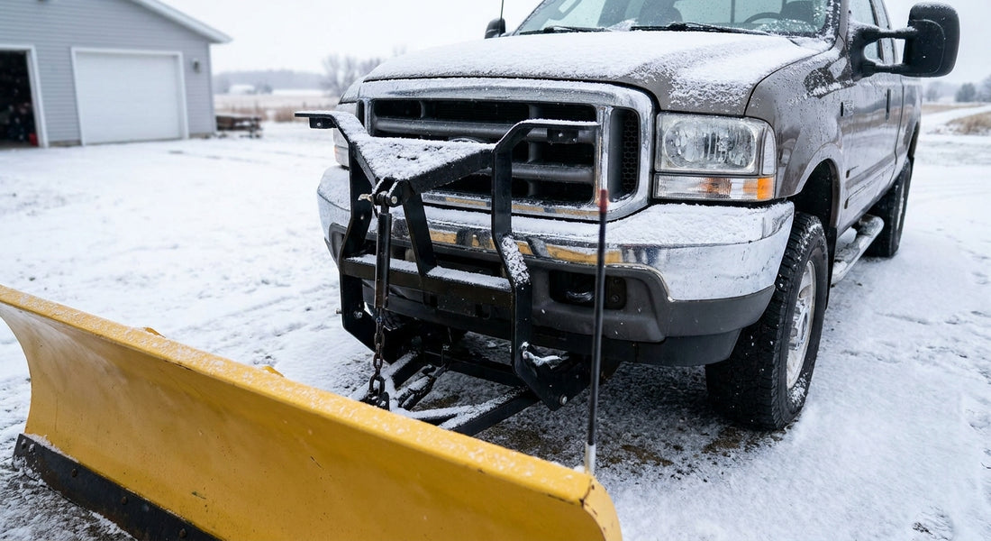 Snow plow mounts for pickup trucks