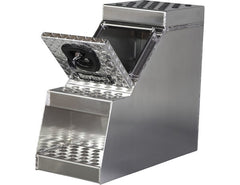 Buyers Aluminum Step Box - Heavy Duty - Diamond Tread - 24 x 28 x 12 Inches
