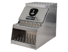 Buyers Aluminum Step Box - Heavy Duty - Diamond Tread - 24 x 28 x 18 Inches